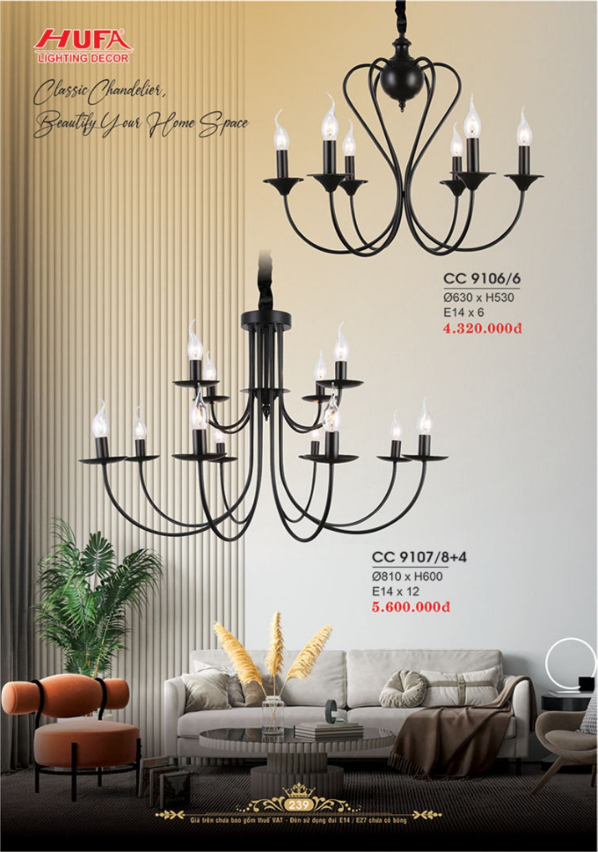 Bảng giá đèn trang trí HUFA